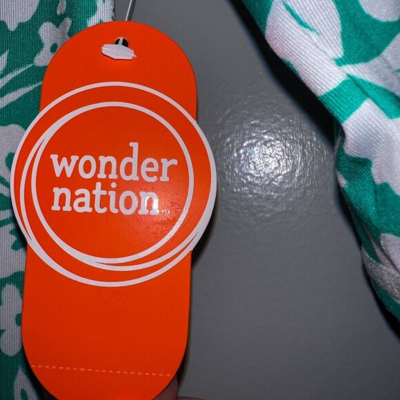 NWT Wonder Nation Baby Zip Rashie Hibiscus Size 3-6 Months - Picture 5 of 5